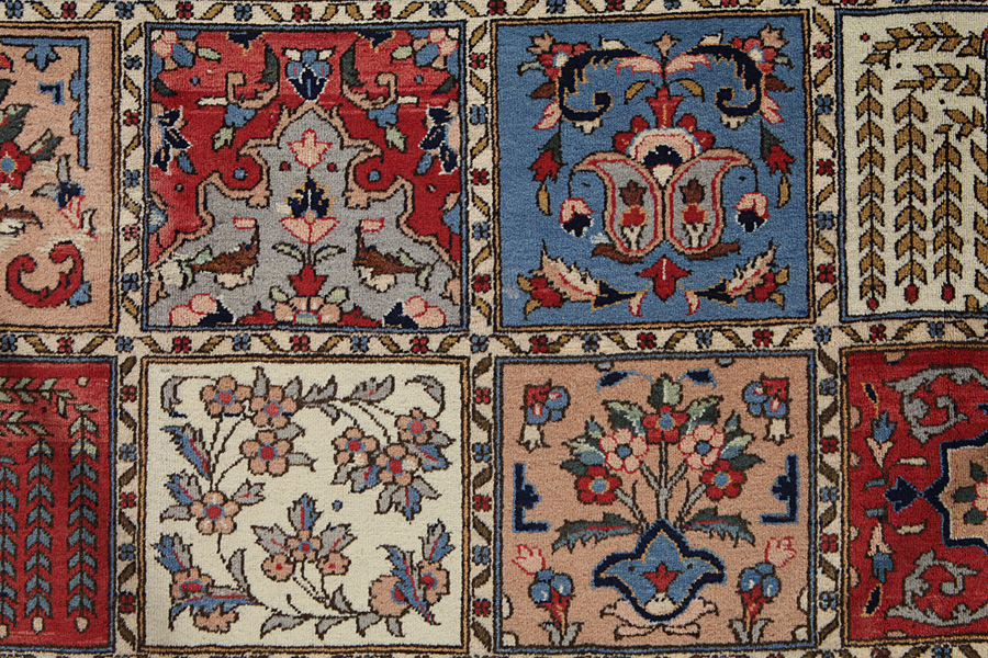 Bakhtiari - Antique Περσικό Χαλί 358x265 - Εικόνα 5